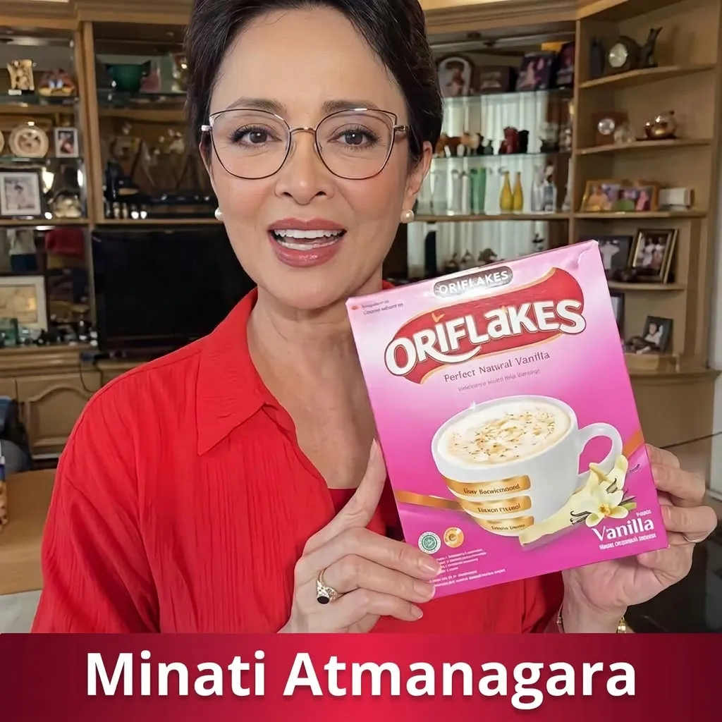 Minati Atmanagara mengkonsumsi Oriflakes
